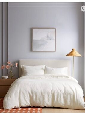 NEW Quince Queen Ivory European Linen Duvet Cover Set